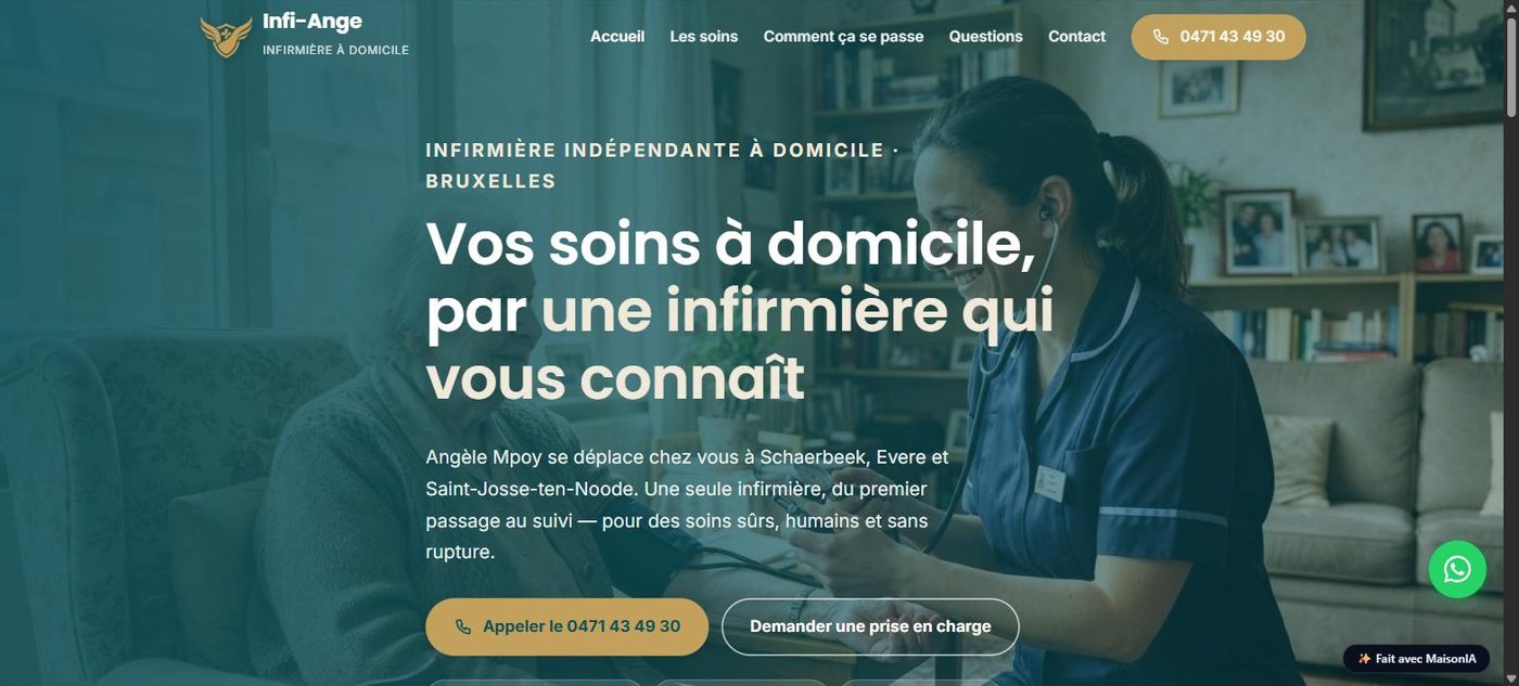 Aperçu du site Infi-Ange