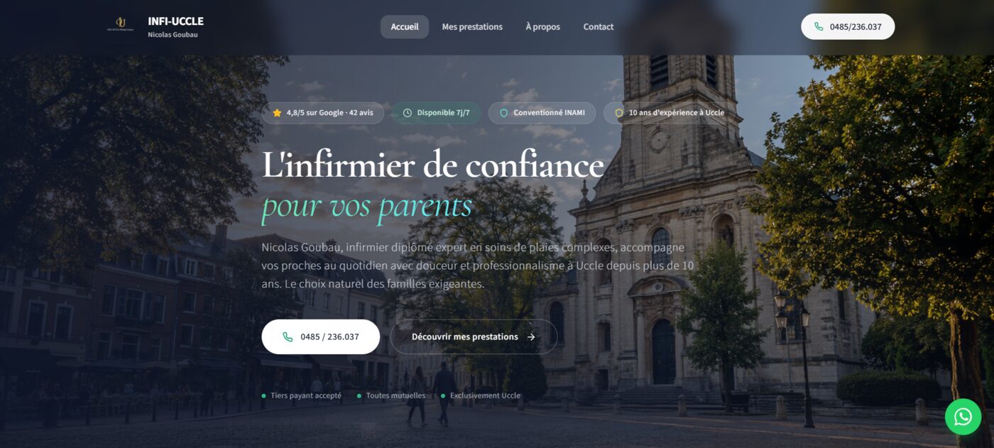 Aperçu du site Infi-Uccle