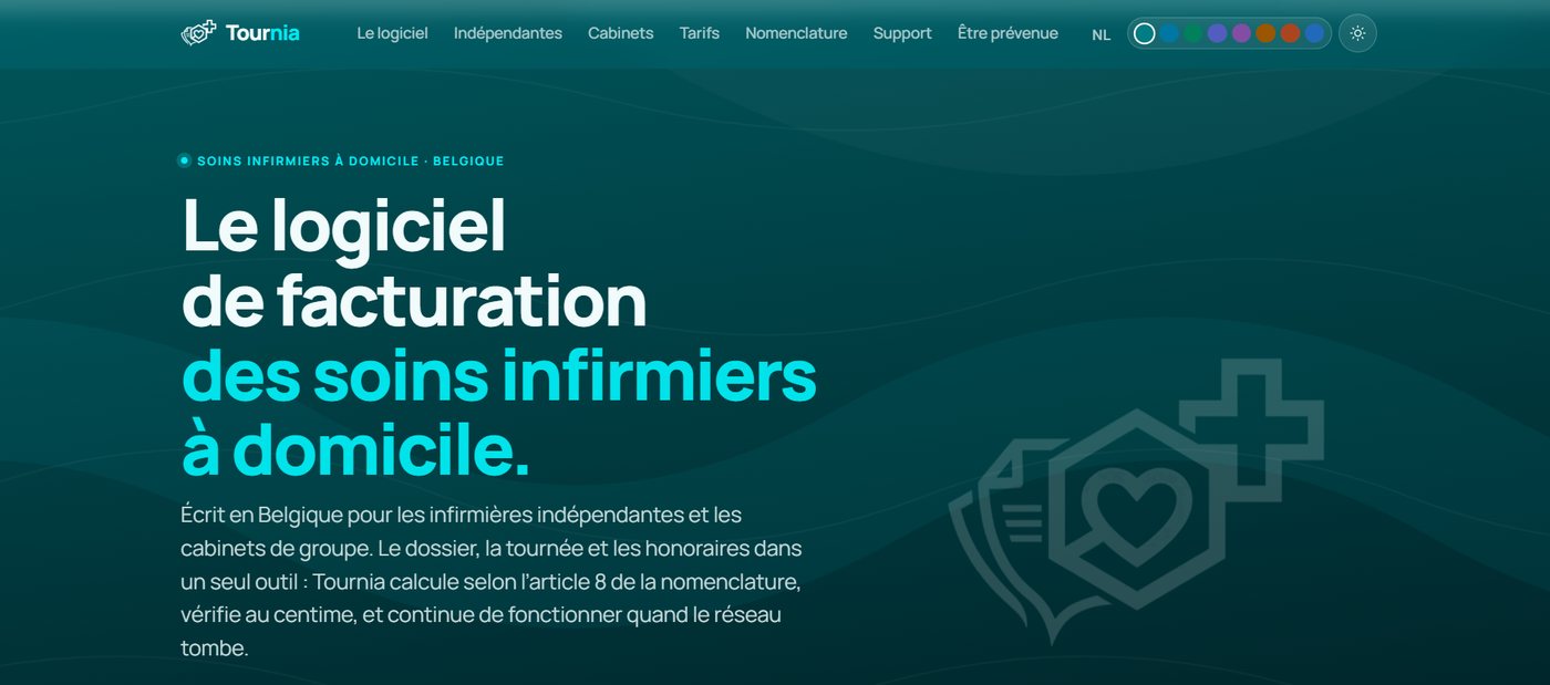Aperçu du site Tournia